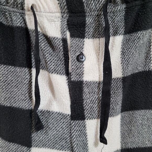 Essential Loungewear size large black white plaid pajama pants - Picture 3 of 3